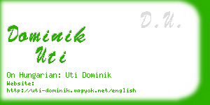 dominik uti business card